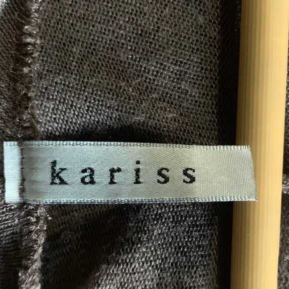 Kariss Women's Open Front Brown Cardigan Size M - Picture 3 of 4